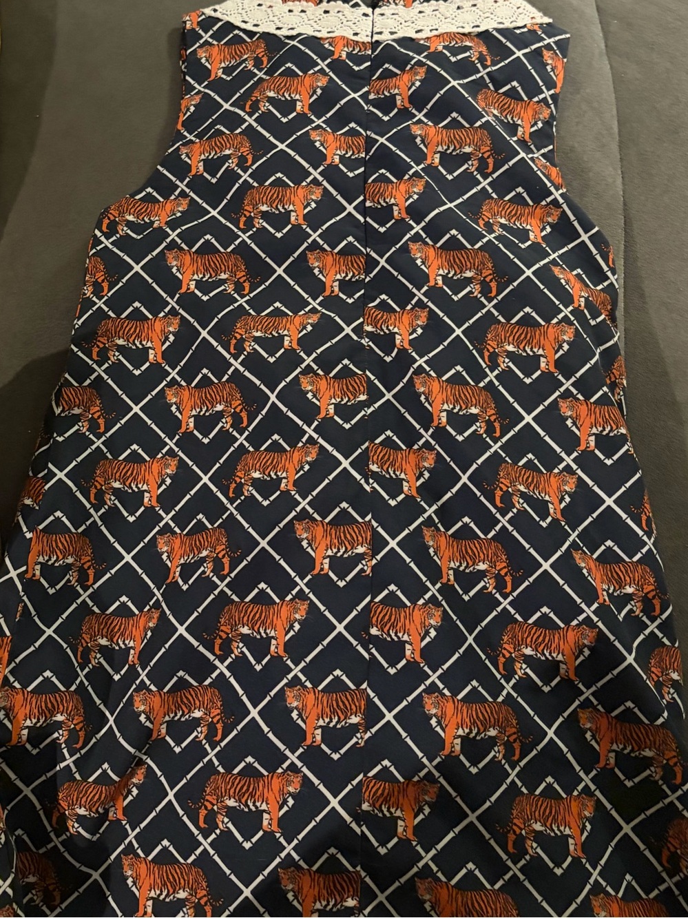 Kids Navy Blue Tiger Print Dress
